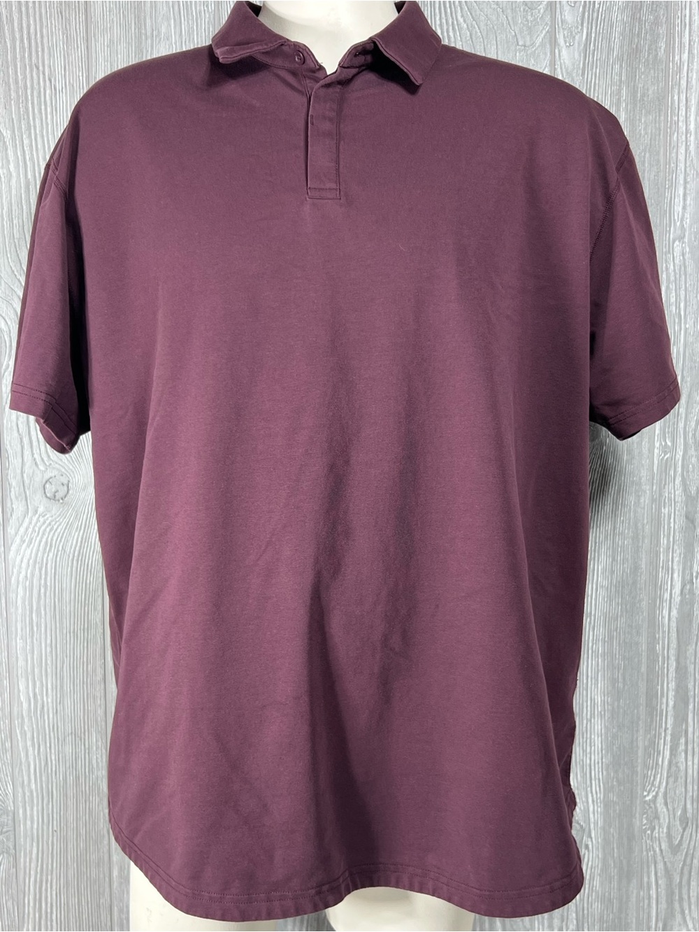 BYLT Premium Basics Drop-Cut LUX Polo Shirt SS | Maroon | Men’s 2XL - EUC